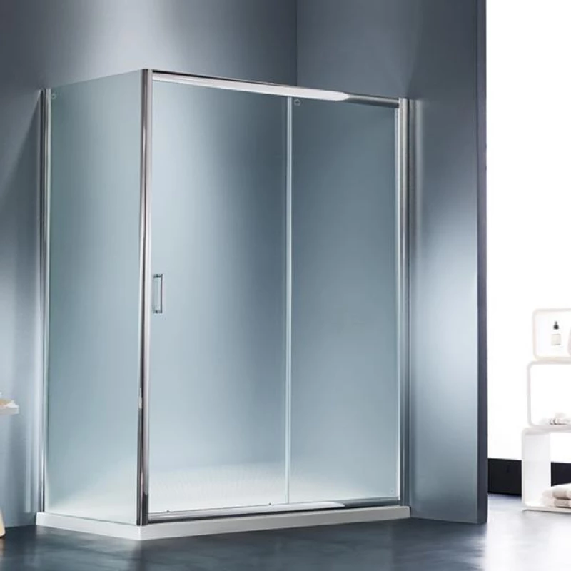 Ευθύγραμμη Καμπίνα Ντουζιέρας Starlet Slider 1+1 131-134 x 180 cm Fabric Χρωμέ