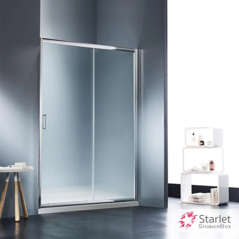 Ευθύγραμμη Καμπίνα Ντουζιέρας Starlet Slider 1+1 144-147 x 180 cm Fabric Χρωμέ