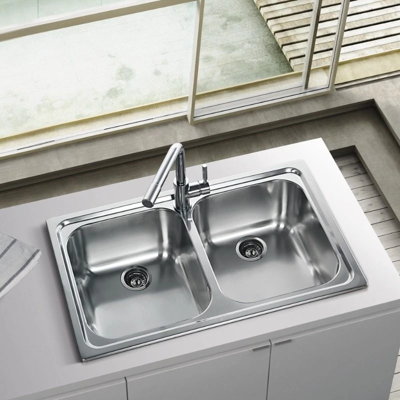 Νεροχύτης Ένθετος Apell Anniversario 8380-112 79x50 Inox Σαγρέ