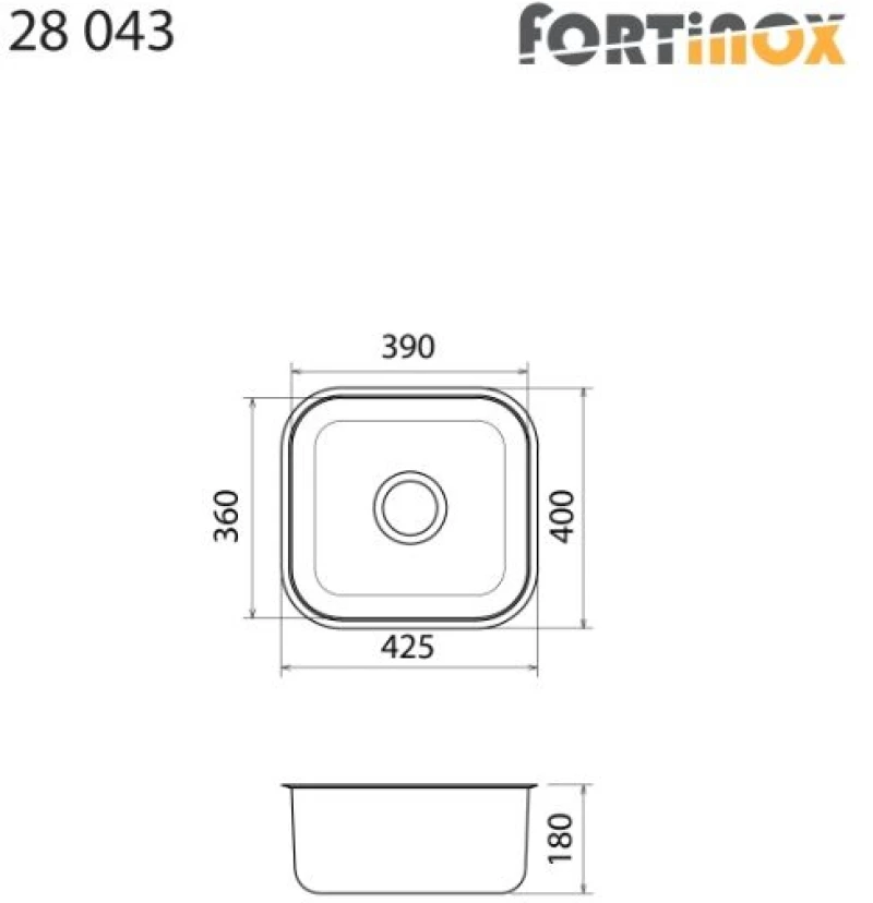 Νεροχύτης Υποκαθήμενος Apell Valley 28043-110 42.5x40 Inox Σατινέ