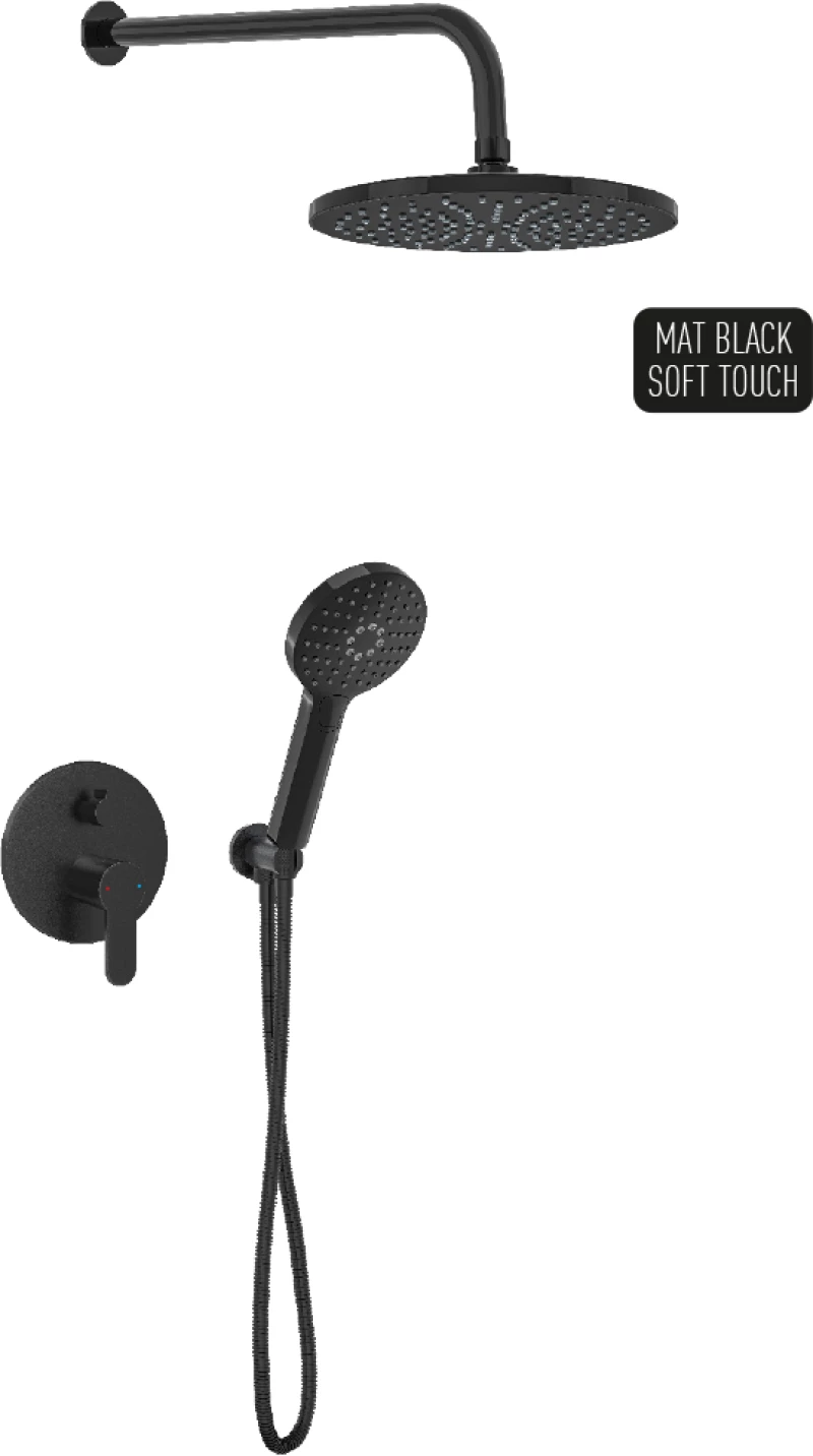 Μπαταρία Εντοιχισμού Duscheline Concealed 2 Way Prestige Icon Mat Black DM-2739 Μαύρο