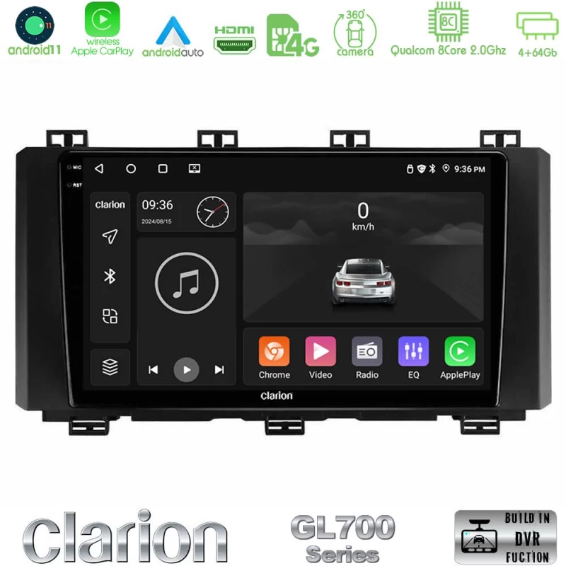 Clarion GL700 Series 8Core Android13 4+64GB Seat Ateca 2017-2021 Navigation Multimedia Tablet 9" Με Carplay & Android Auto
