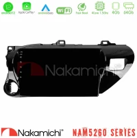 Nakamichi NAM5260 Series 4Core Android12 4+64GB Toyota Hilux 2017-2021 Navigation Multimedia Tablet 10" Με Carplay & Android Auto
