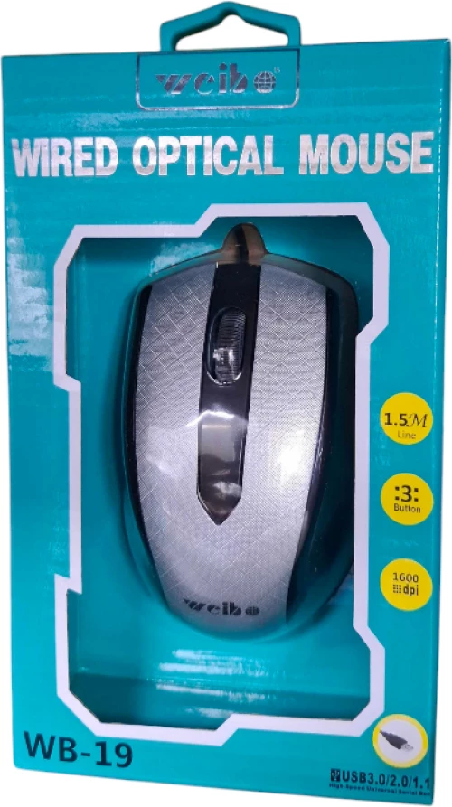 Ενσύρματο ποντίκι Η/Υ - WB19 - Weibo - 651909 - Silver