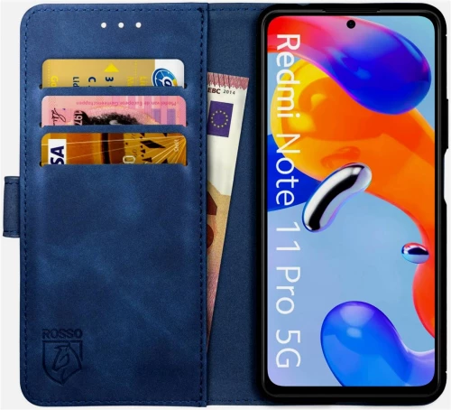 Rosso Element PU Θήκη Πορτοφόλι Xiaomi Redmi Note 11 Pro / Redmi Note 12 Pro 4G - Blue (8719246353628)