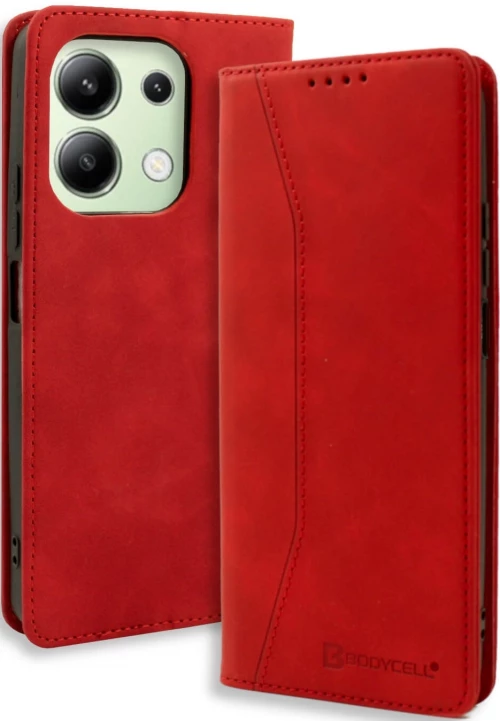 Θήκη Πορτοφόλι - Xiaomi Redmi Note 13 4G - Bodycell Book Case - Red (5206015074905)