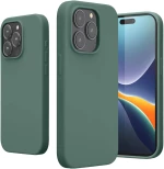 Θήκη Apple iPhone 15 Pro Max - KWmobile Soft Flexible Rubber Cover Σιλικόνης - Forest Green (61956.166)