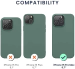 Θήκη Apple iPhone 15 Pro Max - KWmobile Soft Flexible Rubber Cover Σιλικόνης - Forest Green (61956.166)