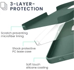 Θήκη Apple iPhone 15 Pro Max - KWmobile Soft Flexible Rubber Cover Σιλικόνης - Forest Green (61956.166)