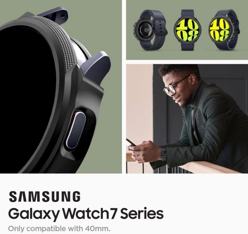 Spigen Liquid Air - Θήκη Σιλικόνης Samsung Galaxy Watch 7 40mm - Matte Black (ACS07899)
