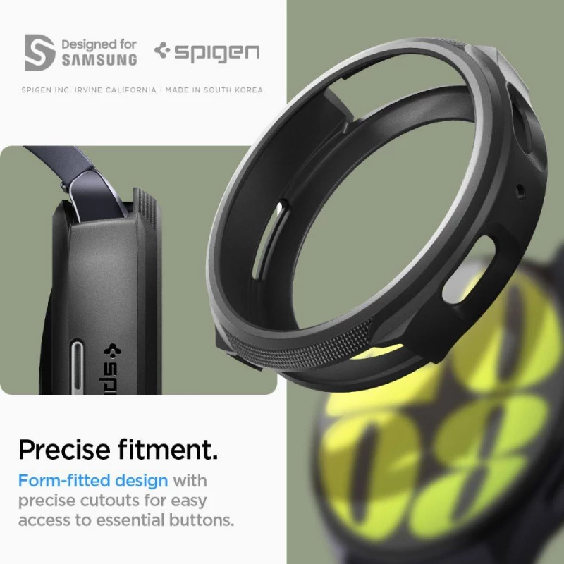 Spigen Liquid Air - Θήκη Σιλικόνης Samsung Galaxy Watch 7 40mm - Matte Black (ACS07899)