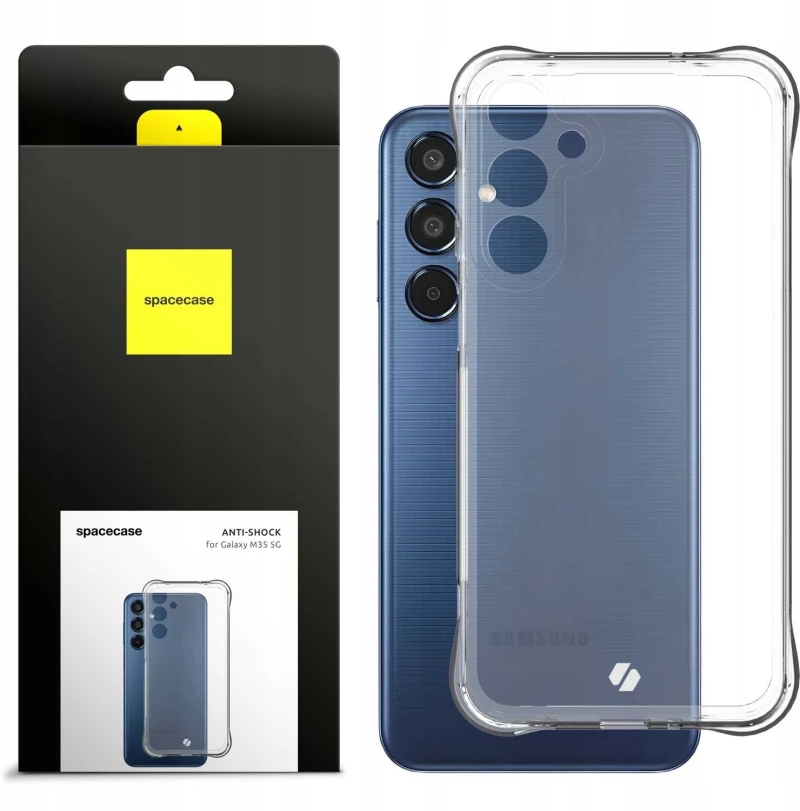 Διάφανη Θήκη Σιλικόνης - Samsung Galaxy M35 - Spacecase Anti-Shock - 1mm - Clear (5905719110895)