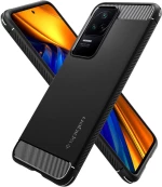 Spigen Rugged Armor - Ανθεκτική Θήκη Σιλικόνης - Xiaomi Poco F4 / Redmi K40S - Matte Black (ACS04516)