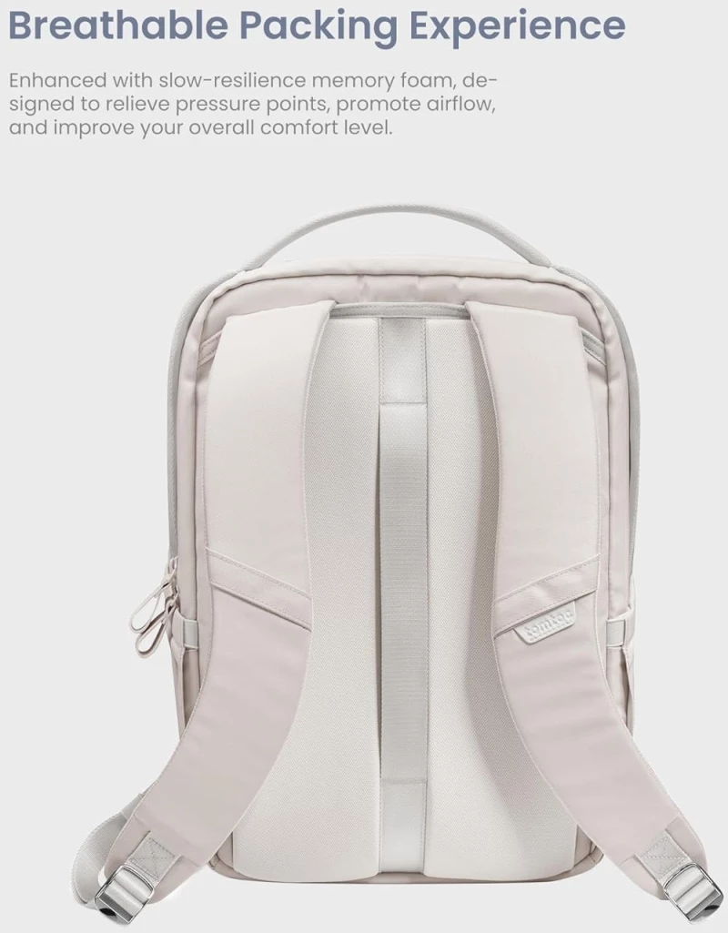 Tomtoc Voyage-T50 Laptop Backpack - Σακίδιο / Τσάντα Πλάτης & Μεταφοράς Laptop έως 15.6" & Tablet έως 12.9" - 20L - White (T50M1W1)