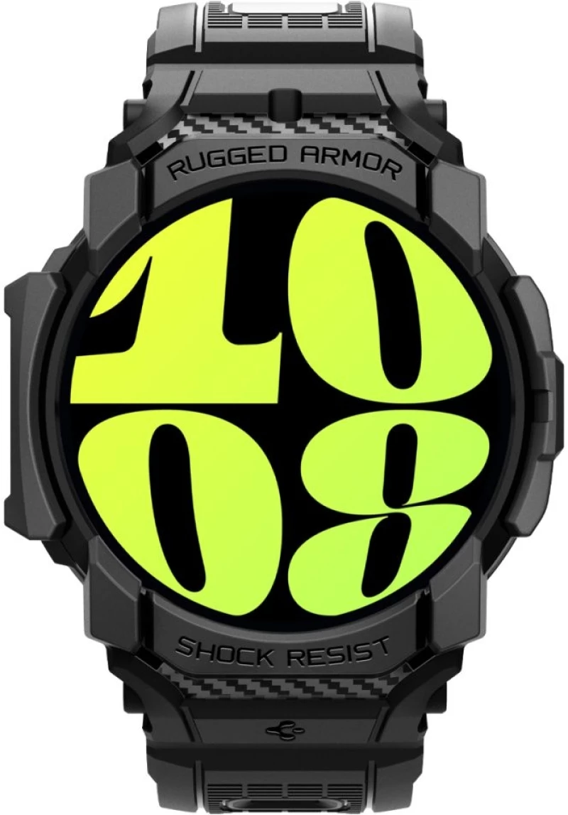 Θήκη Samsung Galaxy Watch 7 44mm - Spigen Rugged Armor Pro Unibody Σιλικόνης - Matte Black (ACS08338)