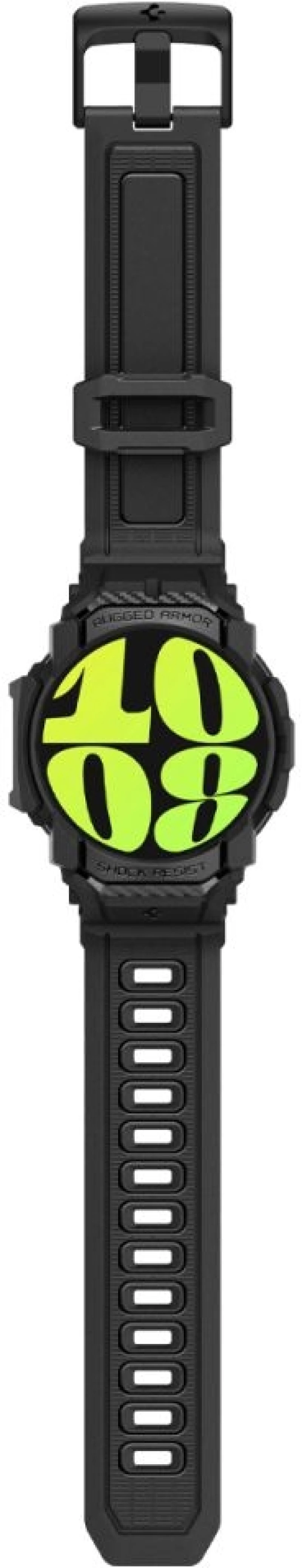 Θήκη Samsung Galaxy Watch 7 44mm - Spigen Rugged Armor Pro Unibody Σιλικόνης - Matte Black (ACS08338)