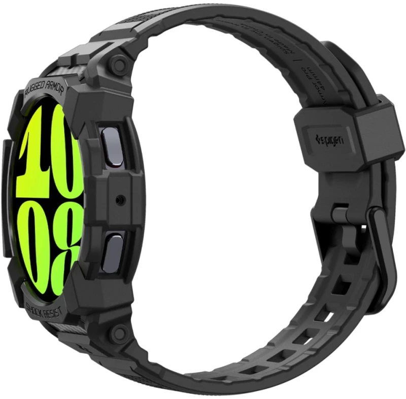 Θήκη Samsung Galaxy Watch 7 44mm - Spigen Rugged Armor Pro Unibody Σιλικόνης - Matte Black (ACS08338)