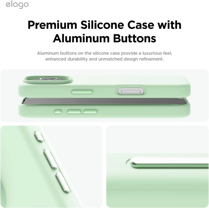 Θήκη Apple iPhone 16 Pro Max - Elago Magnetic Silicone Case Premium Σιλικόνης με MagSafe - Soft Mint (ES16MSSC69PRO-SMT)
