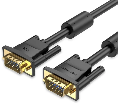 Vention vga (3+6) Male to Male Cable With Ferrite Cores 10m Black (Daebl) (Vendaebl)
