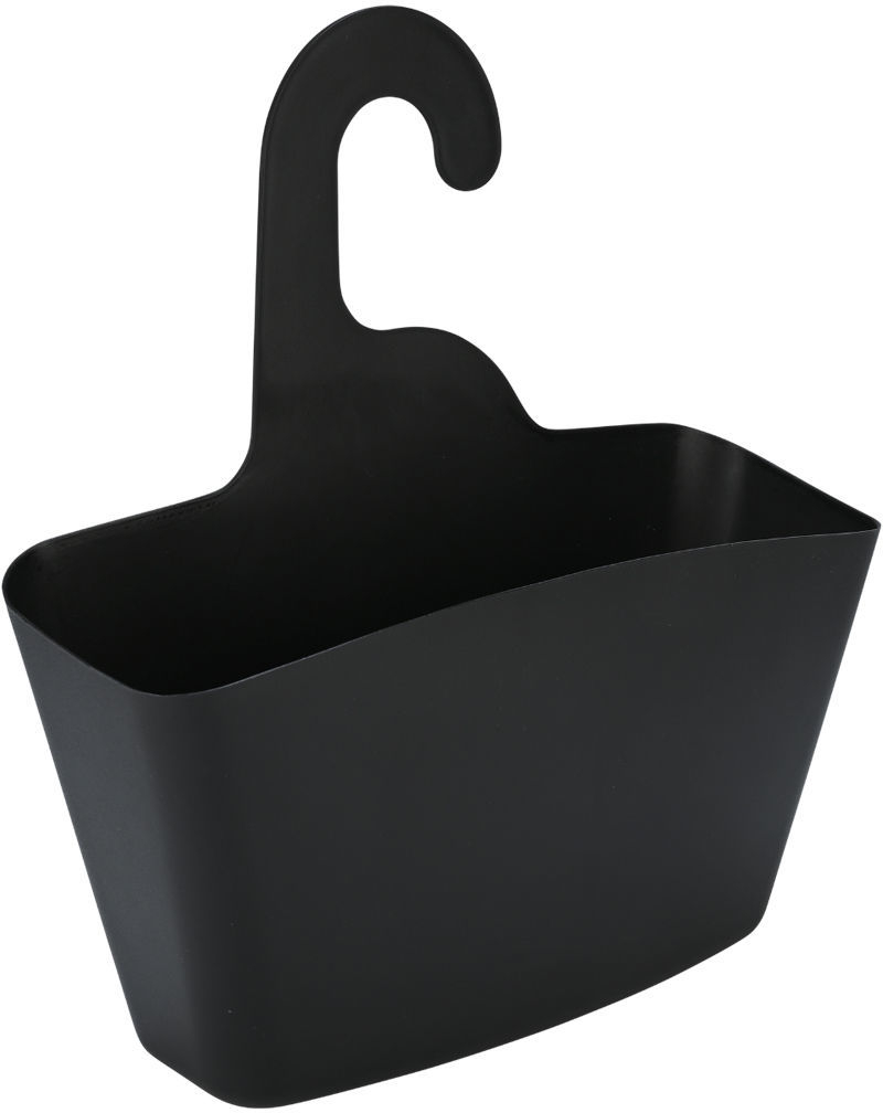 Estia Θηκη Οργανωσης Μπανιου Κρεμαστη 24x7x25cm Μαυρη