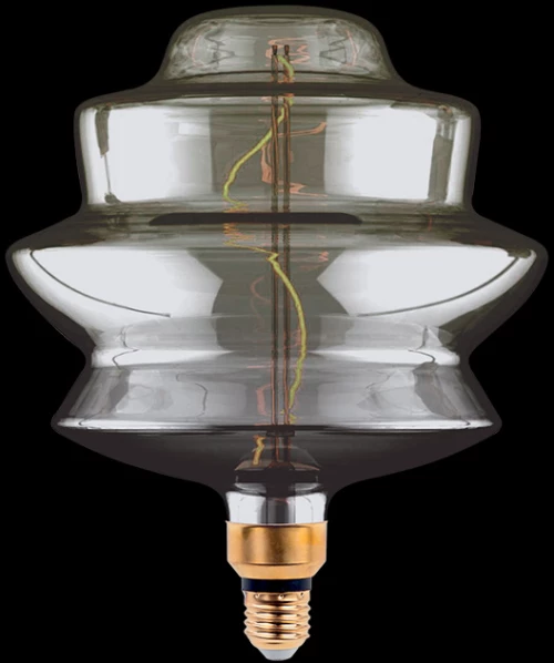 DIMMABLE LED VINTAGE LAMP 8W E27 2000K D180 SMOKY 99LED102S