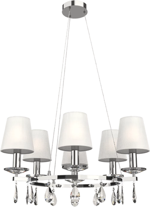 BARBARA PENDANT 6XE14 CHROME