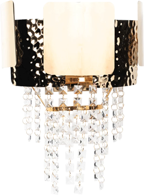 GUSTAV WALL LAMP 2XG9 GOLD/CRYSTALS