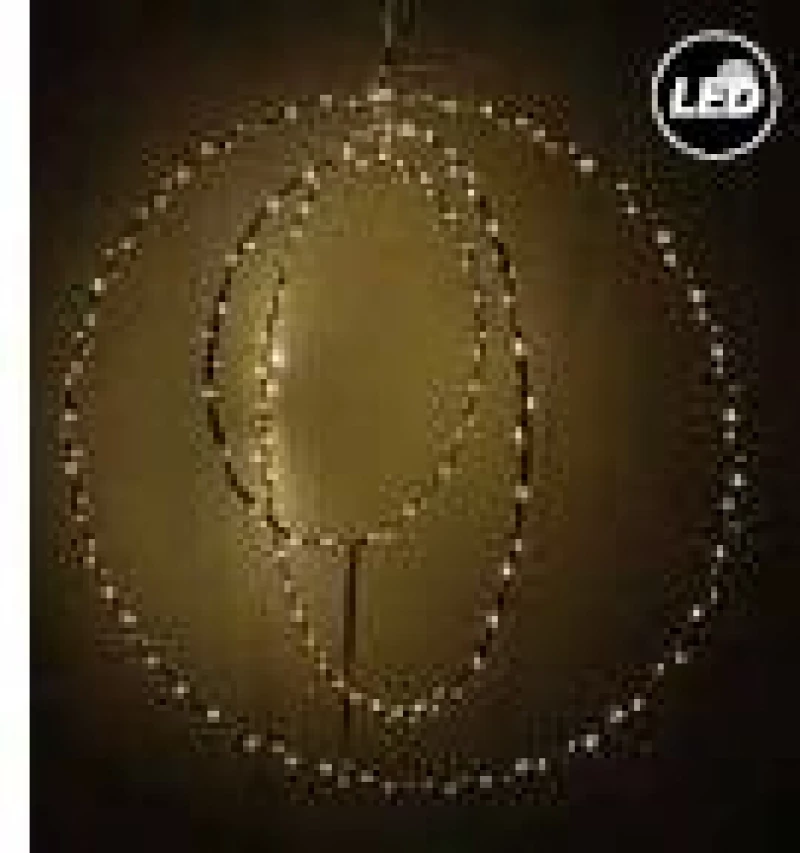 Μεταλλική περιστρεφόμενη μπάλα 250LED  Ø60/50/33cm +3,20μέτρα καλώδιο 220V