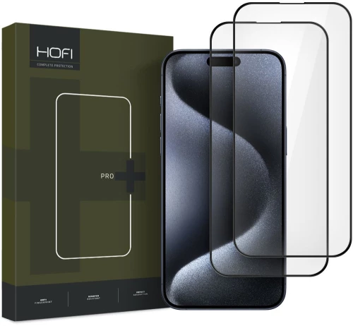 Hofi Tempered Glass Pro+  iPhone 16 black - 2 Pack