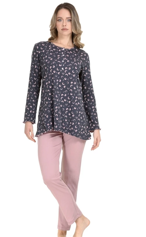 Zen by Daisy Γυναικεία Χειμερινή Βαμβακερή Πυζάμα Regular Fit 87120