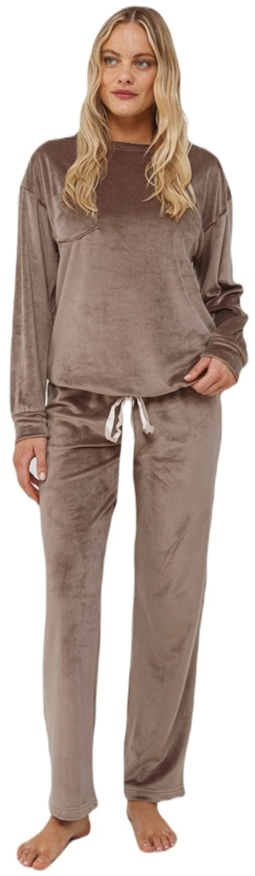 Giota Γυναικεία Χειμερινή Βελούδινη Φόρμα - Homewear Regular Fit 4487