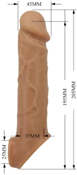 PRETTY LOVE - REALISTIC SKIN PENIS SLEEVE FLESH
