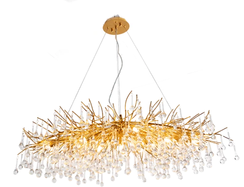 LOUIS CHANDELIER 13XG9 GOLD/CRYSTALS