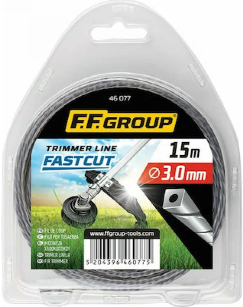 ΝΗΜΑ ΜΕΣΙΝΕΖΑΣ FAST CUT ΤΕΤΡΑΓΩΝΟ ΣΤΡΙΦΤΟ 4,3mmX15m, FF GROUP 46080