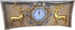 Ρολόι τοίχου με διακοσμητικά ελάφια - 3pcs - 907-5 - 390752 - Gold