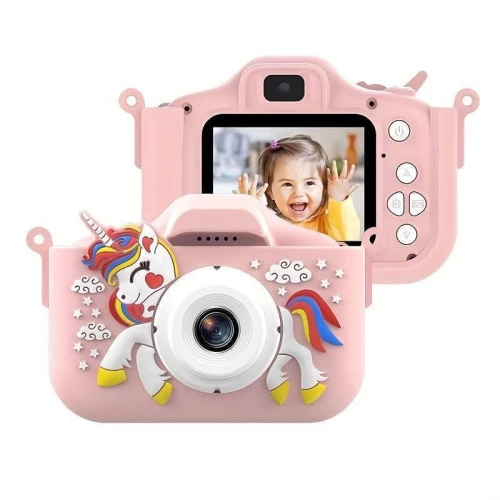 Unicorn Compact Φωτογραφική Μηχανή με Οθόνη 2" Ροζ