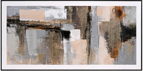 ΠΙΝΑΚΑΣ ΤΟΙΧΟΥ ABSTRACT HM4551 ΜΕ ΚΟΡΝΙΖΑ ΜΑΥΡΗ-ΚΑΜΒΑΣ 142x4.5x72Υεκ