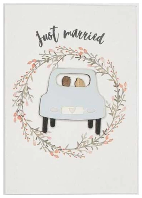 Ευχετήρια κάρτα Γάμου "Just Married"