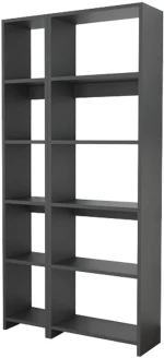 Βιβλιοθήκη Alkathi pakoworld σε ανθρακί απόχρωση 77x22x160εκ