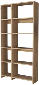 Βιβλιοθήκη Alkathi pakoworld σε oak απόχρωση 77x22x160εκ