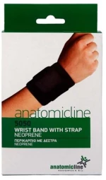 Anatomic Line Neopren Περικάρπιο με Δέσιμο σε Μαύρο Χρώμα  One Size 5050 1τμχ