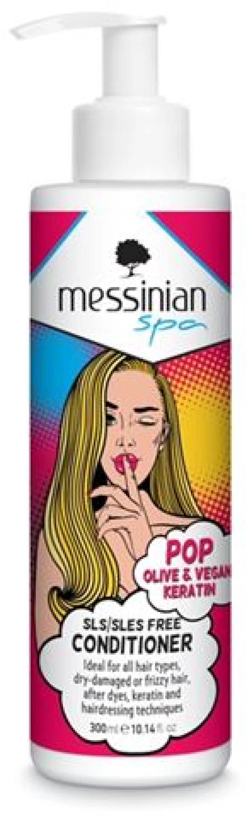 Messinian Spa Conditioner Pop Olive + Vegan Keratin Μαλακτική Κρέμα Μαλλιών 300ml