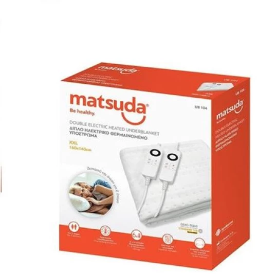 Σύνδεσμος Matsuda Double Bed Heated Underblanket Διπλό Ηλεκτρικό Θερμαινόμενο Υπόστρωμα 160x140cm