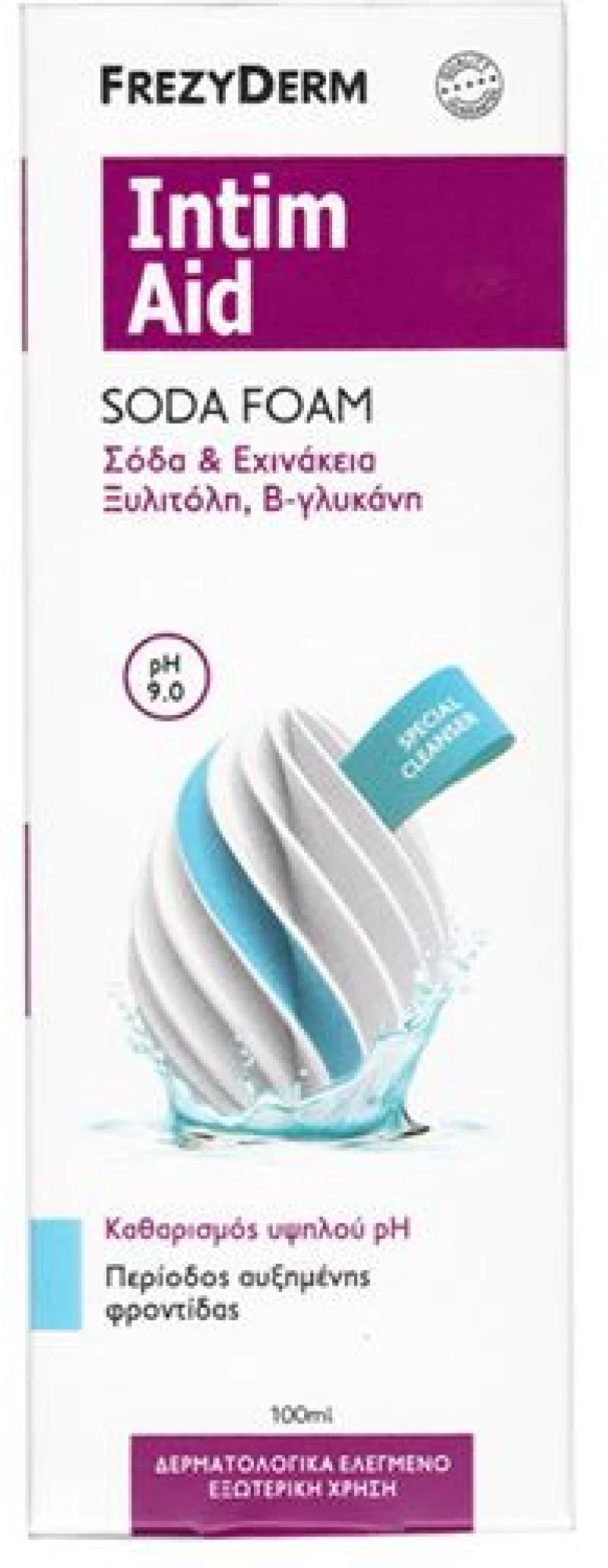 Frezyderm Intim Aid Soda Foam Ph9.0 Αφρός Καθαρισμού Ευαίσθητης Περιοχής PH 9.0 100ml
