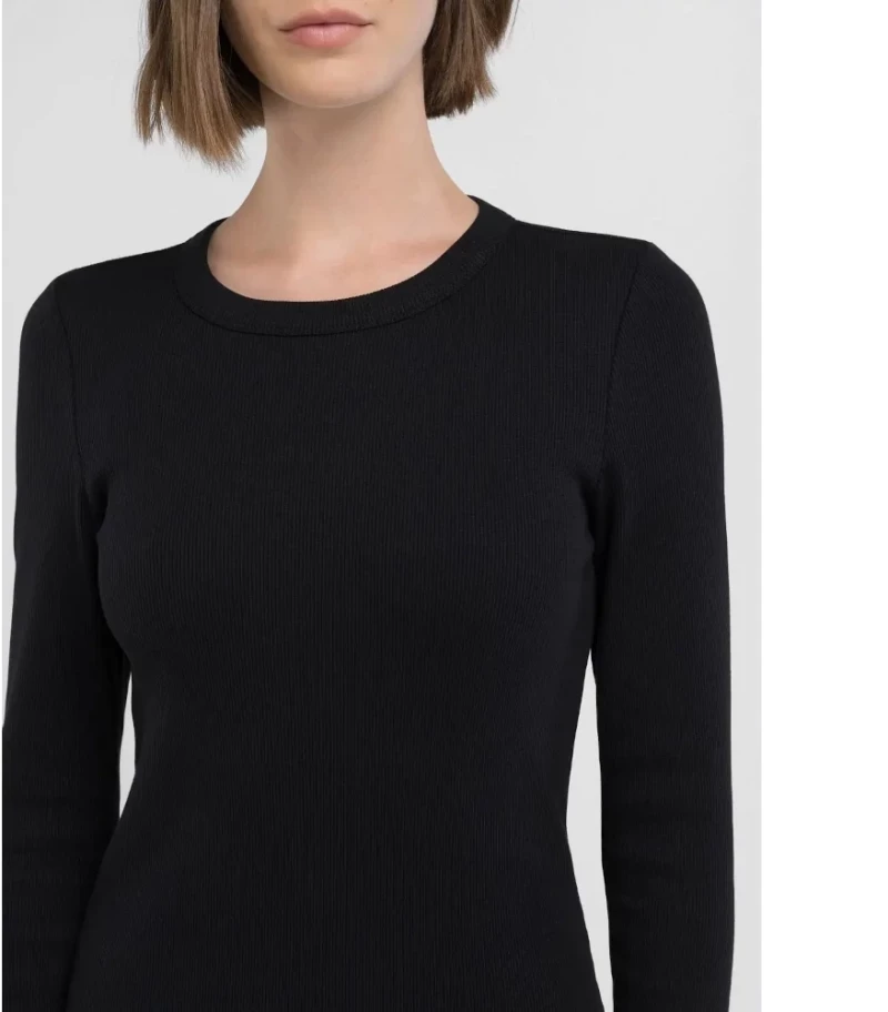 Replay Woman Ribbed Slim Fit Midi Dress
