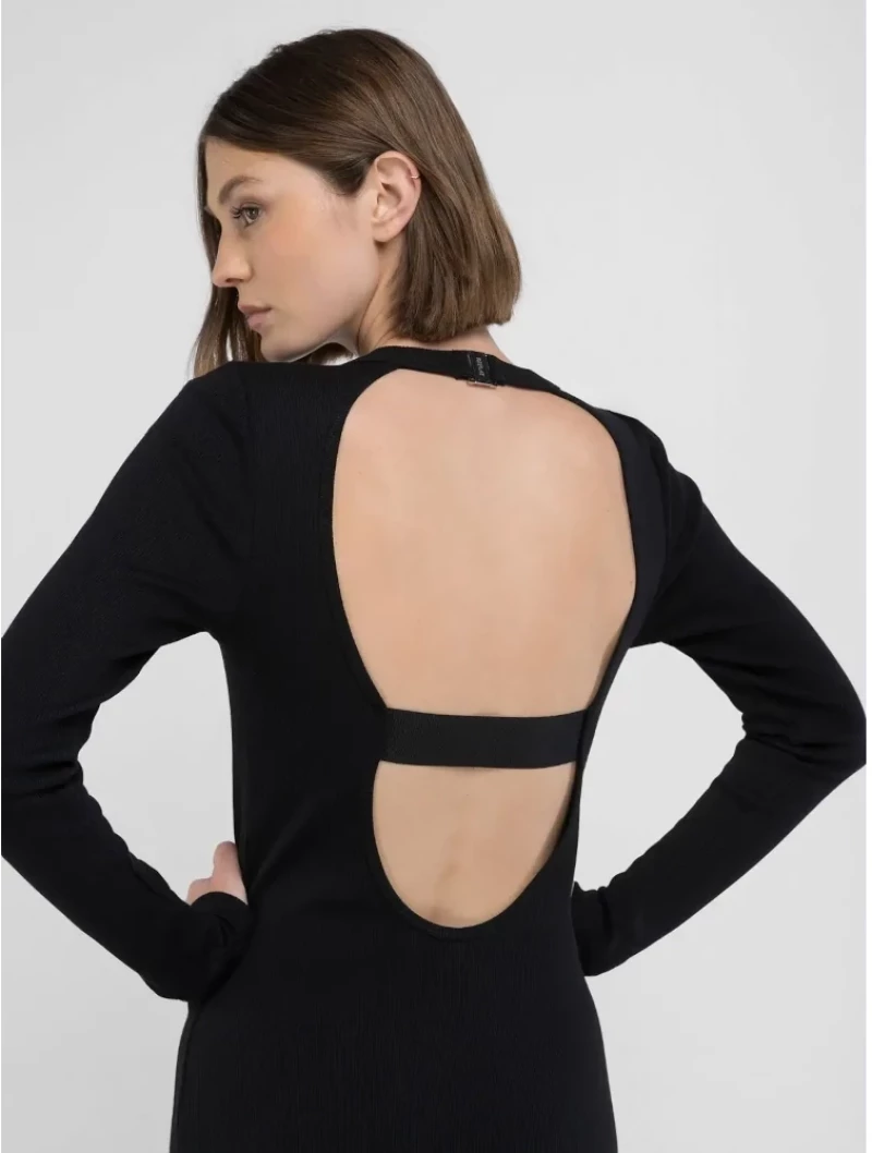 Replay Woman Ribbed Slim Fit Midi Dress