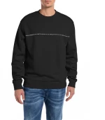 Replay Man Crewneck Black Sweatshirt