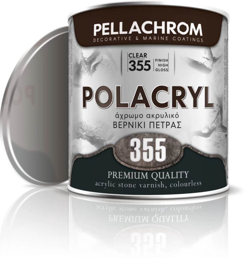 Βερνίκι πέτρας ακρυλικό διαφανές Polacryl 355 Stone Varnish 2.5LT
