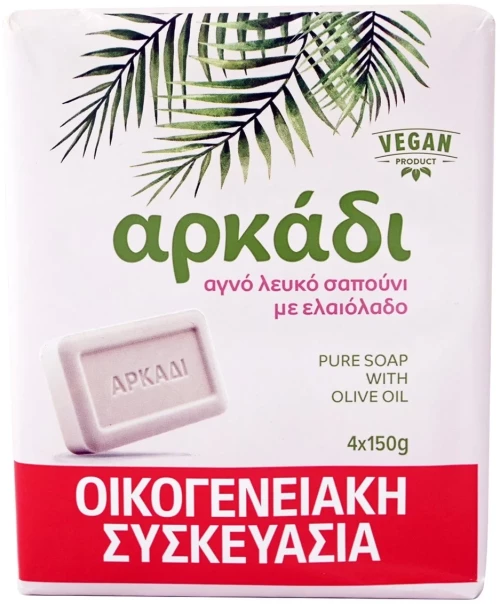 Αρκάδι Λευκό Σαπούνι 4x150gr
