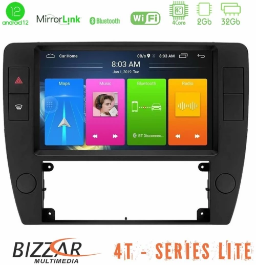 Bizzar 4T Series VW Passat B5 2001-2005 4core Android12 2+32GB Navigation Multimedia Tablet 9" U-LVB-VW1370